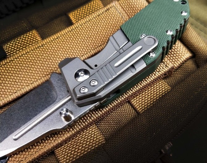 BM755 Small Folding Outdoor Titanium Alloy Green G10 Tool