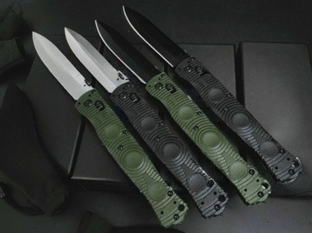 BM391 D2 Steel Tactical Folding Knife Nylon Fiberglass Plastic Handle