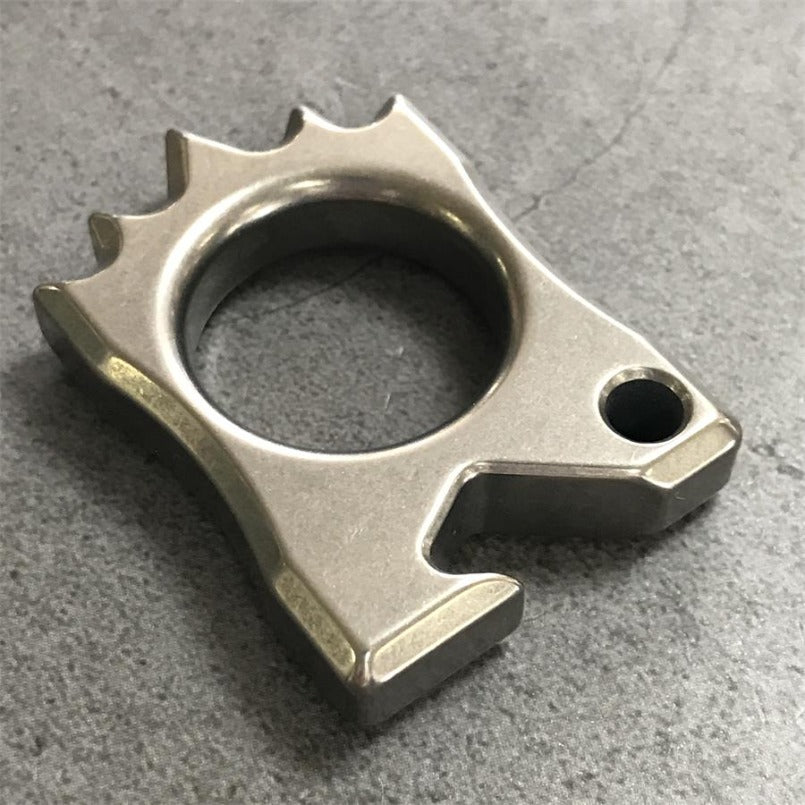 Titanium Hedgehog Open Bottle Knuckle Duster – EDC Multi-Tool