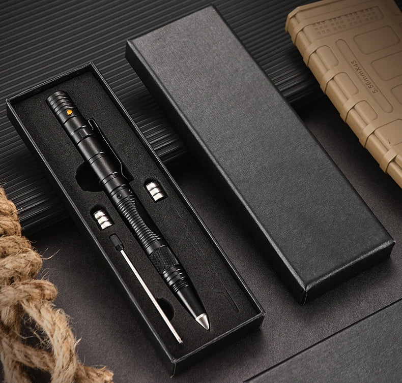 LED Lighting Multifunctional Tactical Pen Pocket Knives EDC