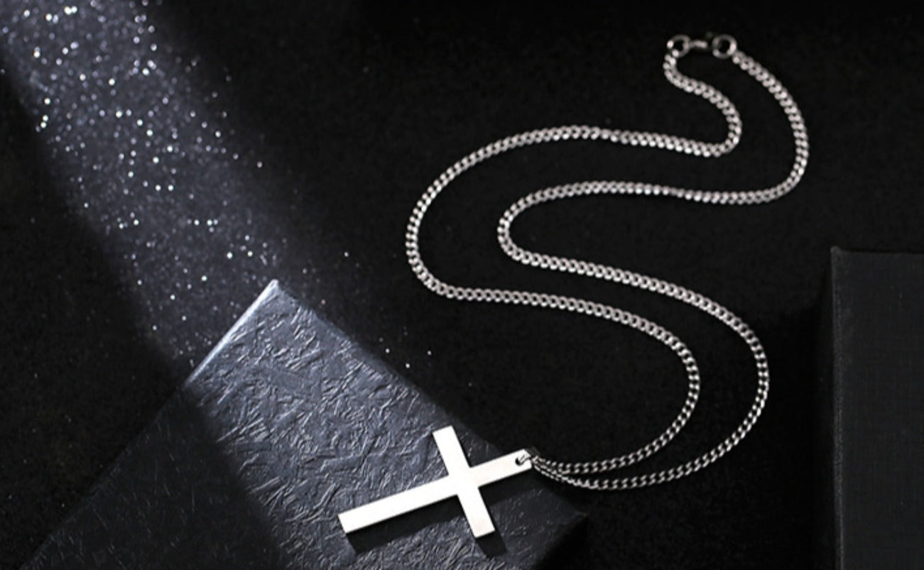 Titanium Steel Cross-shaped Necklace Pendant Gift