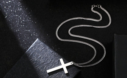 Titanium Steel Cross-shaped Necklace Pendant Gift