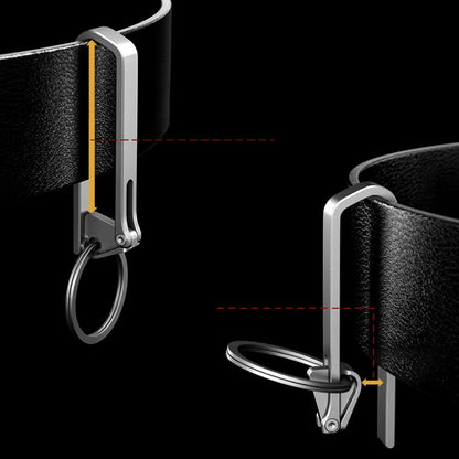 Titanium Anti-Loss Keychain Belt Buckle Long-Lasting Outdoor Hook EDC