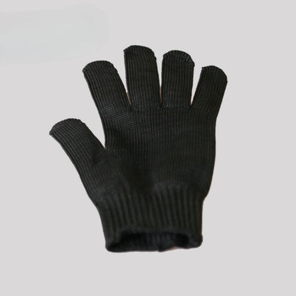 Black Cut-Resistant Work Gloves