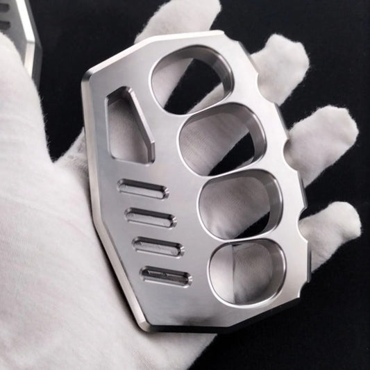 Anello a quattro dita con tirapugni in acciaio massiccio Palm of Death