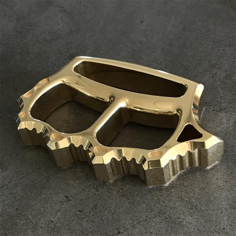 Solid Thickened Brass Knuckle  Broken Window EDC Paperweight