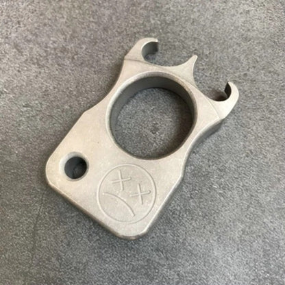 Knuckle Duster de liga de titânio e chamas, soqueiras de um dedo