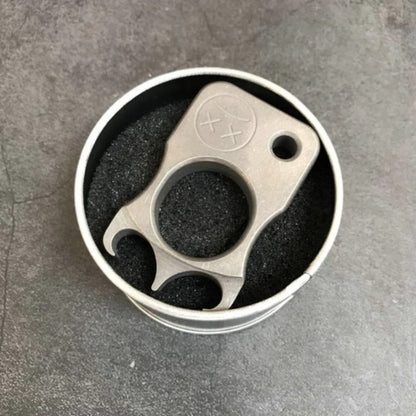 Knuckle Duster de liga de titânio e chamas, soqueiras de um dedo