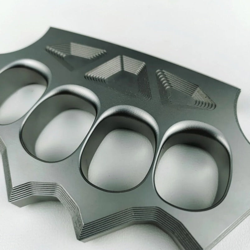 Space-Hard Steel Knuckle Duster Finger Spiked Fistfight Tool