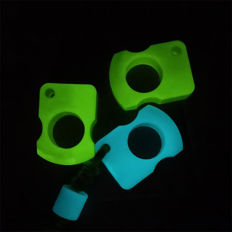 Pingente de autodefesa fluorescente não metálico Knuckle Duster