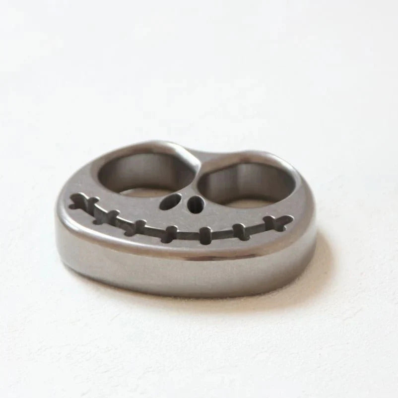 Pumpkin- Solid TC4 Titanium Knuckle Duster Safety-defend Pendant