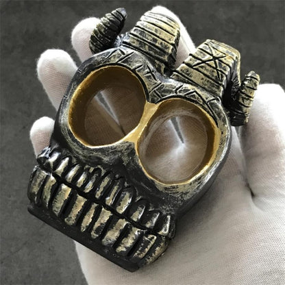 Fashion Skull Knuckle Duster – Ram Horn Decorative EDC Accessory