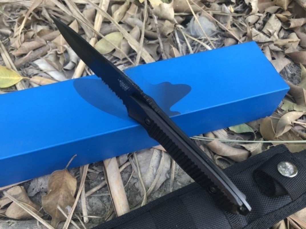 BM140BK Black Tactical Straight Knife EDC