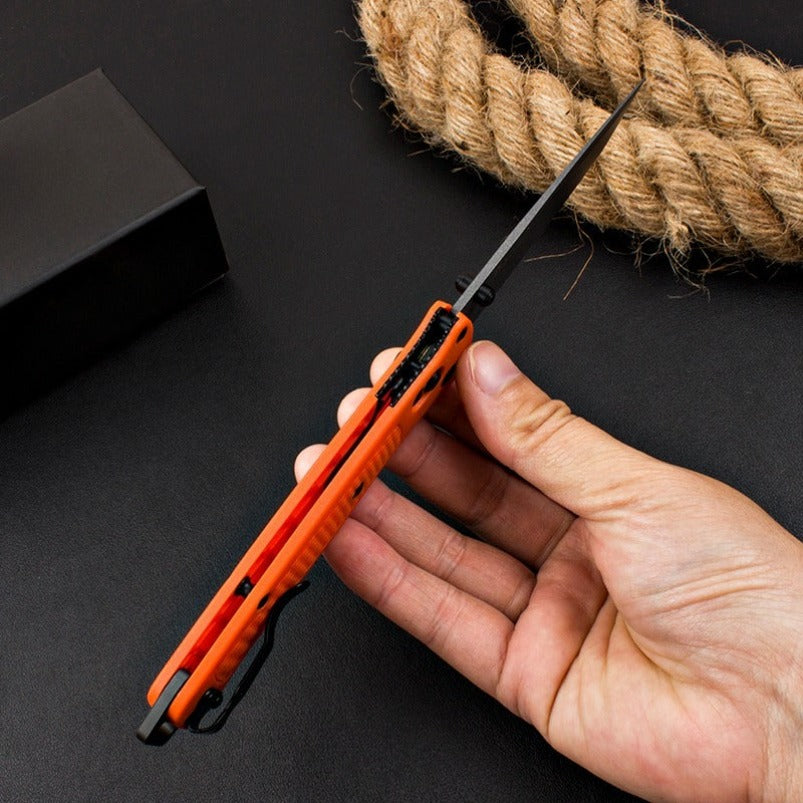 BM537GY Orange Fiberglass Handle Knife