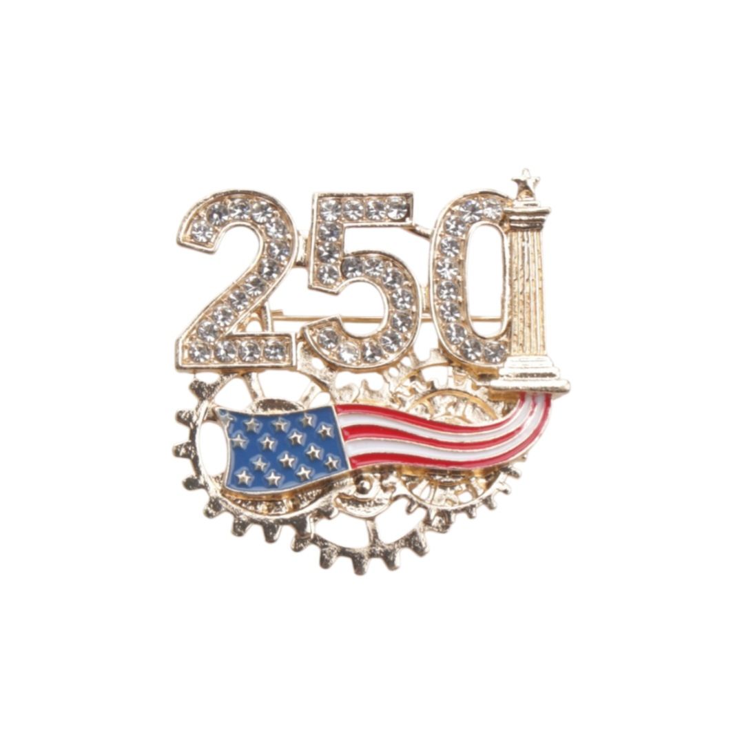 2026 New American 250 Anniversary Brooch Creative Personality Alloy Pin Clothing Backpack Accessories