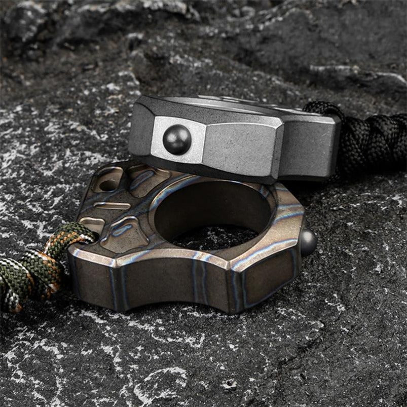 Bean- Single Finger Titanium Knuckle Duster Defense EDC