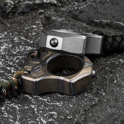 Bean- Single Finger Titanium Knuckle Duster Defense EDC