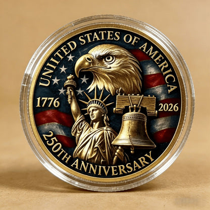 Light Luxury Three-dimensional American 250th Anniversary Commemorative Coin Iconic Commemorative Medal