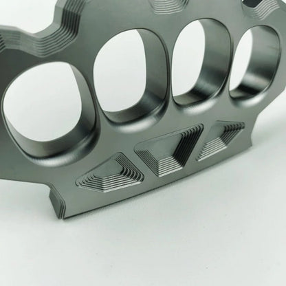 Space-Hard Steel Knuckle Duster Finger Spiked Fistfight Tool
