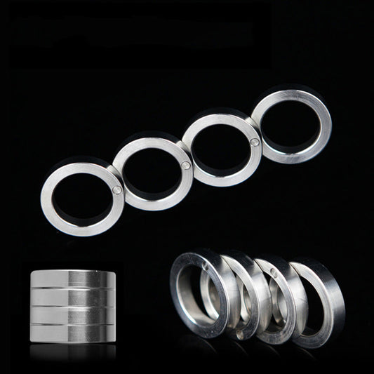 Circle-Stainless Steel Knuckle Duster Four Finger Foldable Finger