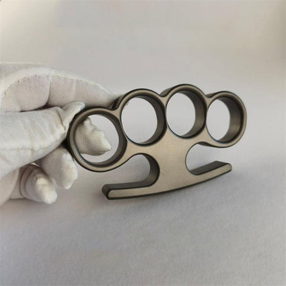 Solid TC21 Titanium Knuckle Duster – Broken Window Self-Defence EDC Tool