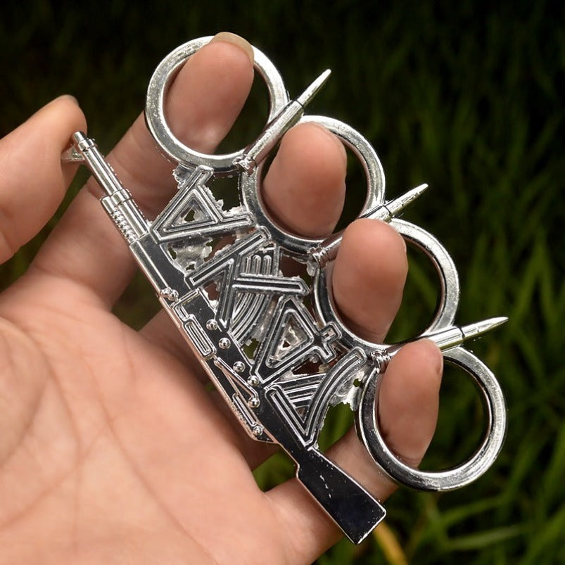 AK47-brass Knuckle Duster Four Finger Tiger with Thorns EDC