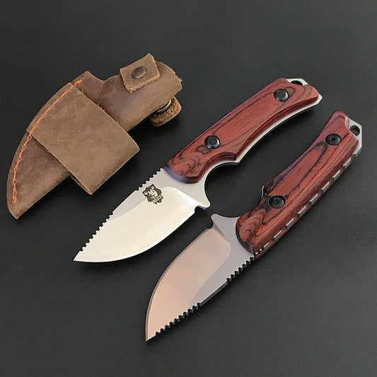 Short Liome 15017 Wooden Handle Straight Knife