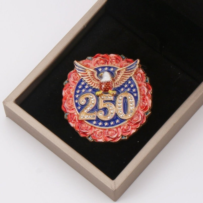 2026 American 250 Anniversary Souvenir Brooch Independence Day Corsage Coat Coat Pin Accessories