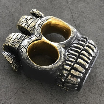 Fashion Skull Knuckle Duster – Ram Horn Decorative EDC Accessory