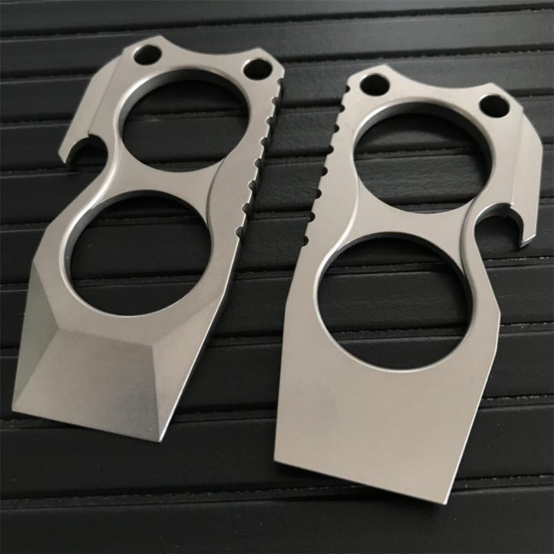 TC4 Titanium Mini Two Finger Knuckles Crowbar Bottle Opener EDC