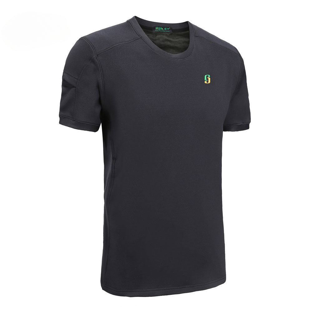 Black Fashion Lightweight Stab-Resistant Tactical Shirt for Self-Protection Safety