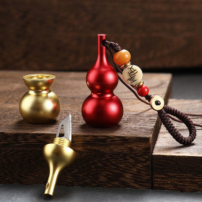 Mini Gourd Carry Knife Keychain Pendant Protective EDC Tool