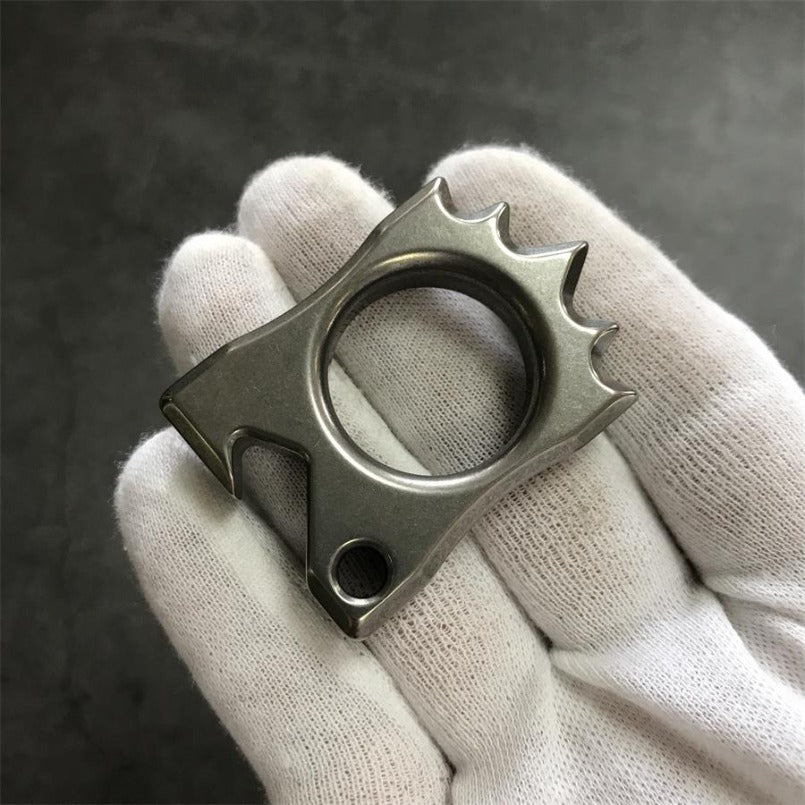 Titanium Hedgehog Open Bottle Knuckle Duster – EDC Multi-Tool
