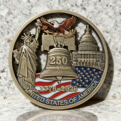 United States 250 Anniversary Coin United States Statue Commemorative Coin Gift Medal