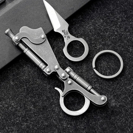 Mechanical Mini Keychain Defense Knife
