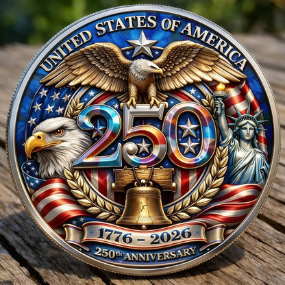 Light Luxury American 250th Anniversary Coin Gold-plated Statue of Liberty Gift Commemorative Coin Collection