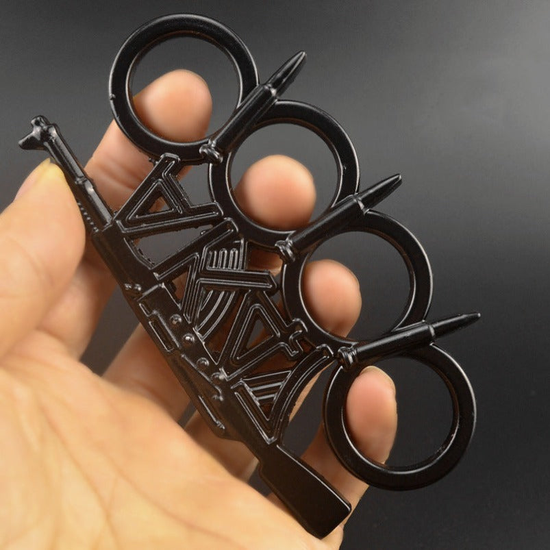 AK47-brass Knuckle Duster Four Finger Tiger with Thorns EDC