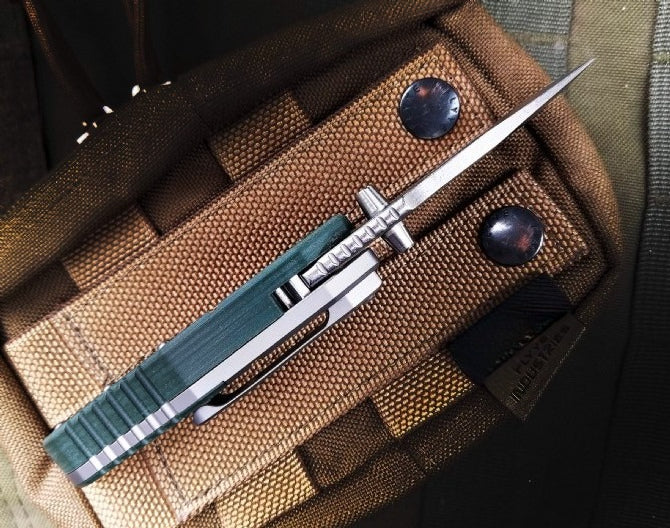 BM755 Small Folding Outdoor Titanium Alloy Green G10 Tool