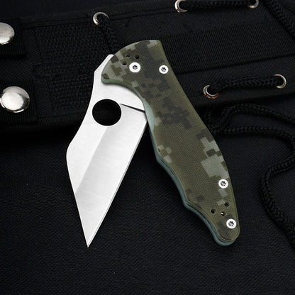 G10 Handle with Holes Blade Folding Knife Protective Gear