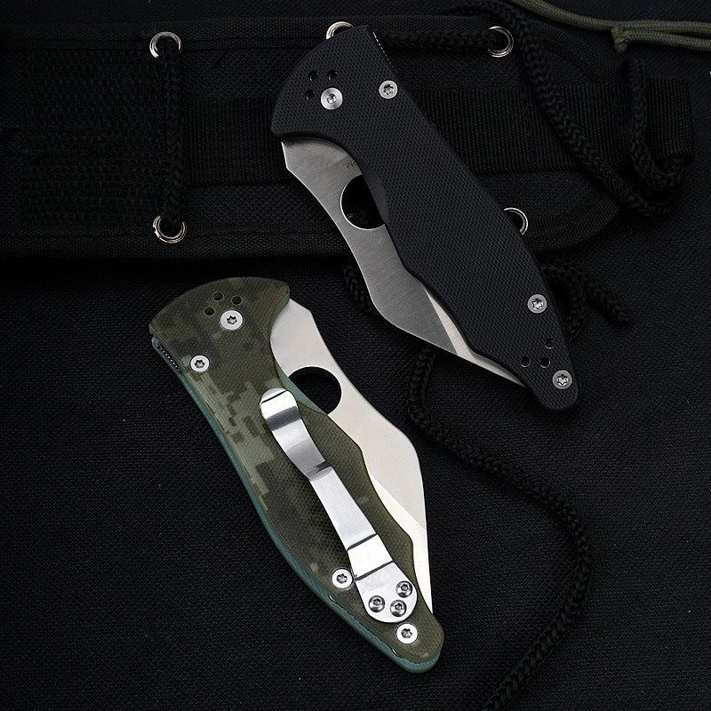 G10 Handle with Holes Blade Folding Knife Protective Gear