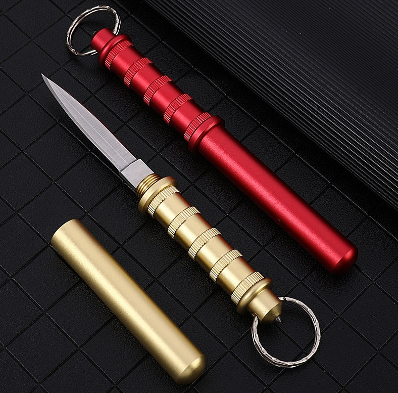 Mini coltello affilato portachiavi ciondolo strumento protettivo EDC