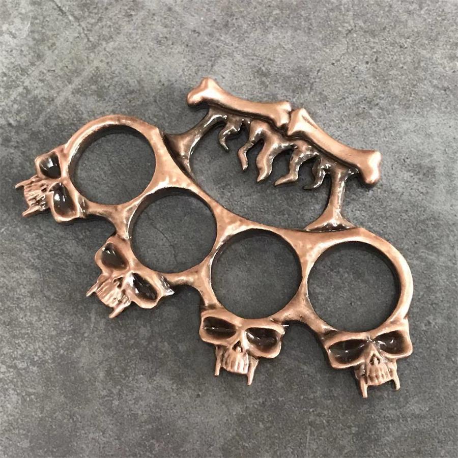 Skull Zinc Alloy Knuckle Duster Boxing Martial Arts EDC