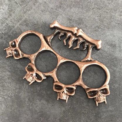Skull Zinc Alloy Knuckle Duster Boxing Martial Arts EDC